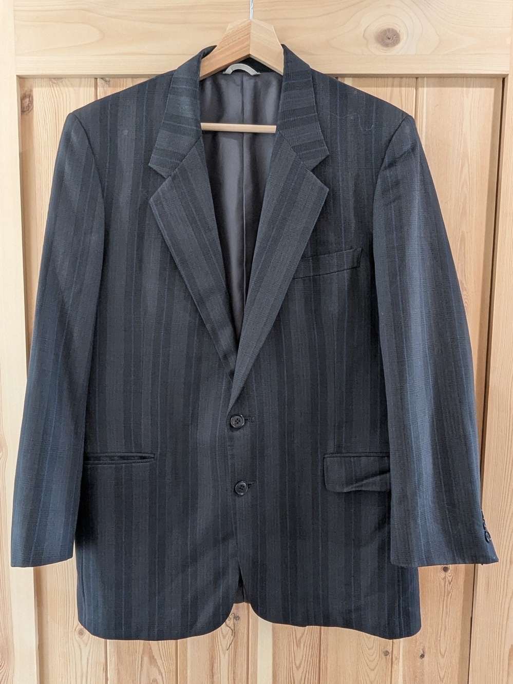 TALLIA Charcoal Pinstripe Virgin Wool Blazer - Picture 2 of 7